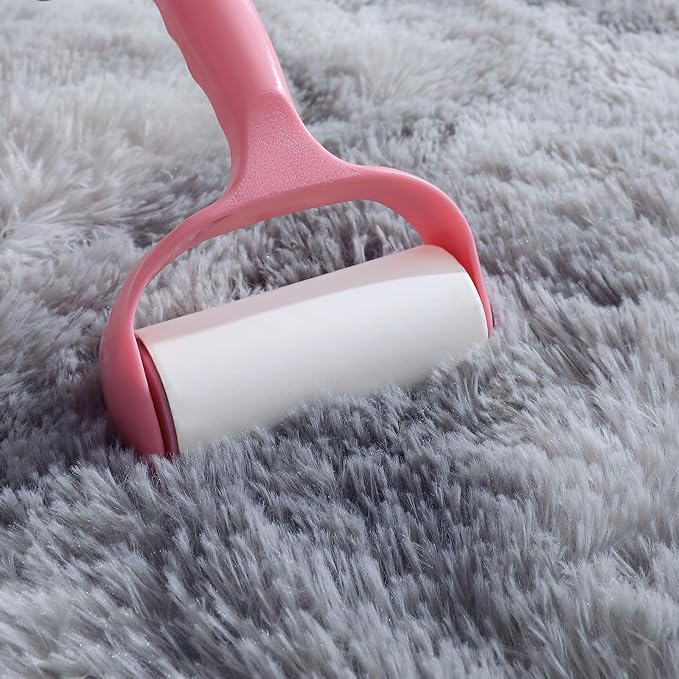 AROGAN 2x8 Feet Soft Runner Rugs for Bedroom Plush Fluffy Rug, Shag Furry Area Rug Carpet Non Shedding for Nursery Children Kids Girls Room Home Hallways Decorative, Grey and White