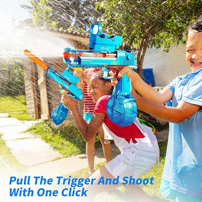 Electric Water Gun, Water Guns for Adults and Kids, Automatic High Power 500ml Squirt Guns, Long Range Water Gun Summer Water Toys for Boys Girls Pool Party Beach Outdoor (Blue)