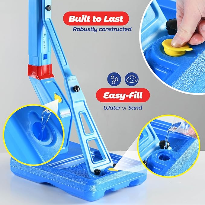 Play22 Toddler Basketball Hoop Indoor for Kids - Height Adjustable Baby Basketball Hoop Set, 4 Balls & Pump, Boys & Girls Toddler Outdoor Toys for Ages 3-5, Outside Toys for Toddlers