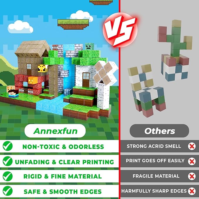 Magnetic Blocks-100PCS Magnetic Building Blocks, Magnetic Tiles Kids Build Cubes 2024 Upgraded STEM Game Toys, Christmas Birthday Gifts for Boys & Girls Ages 3+