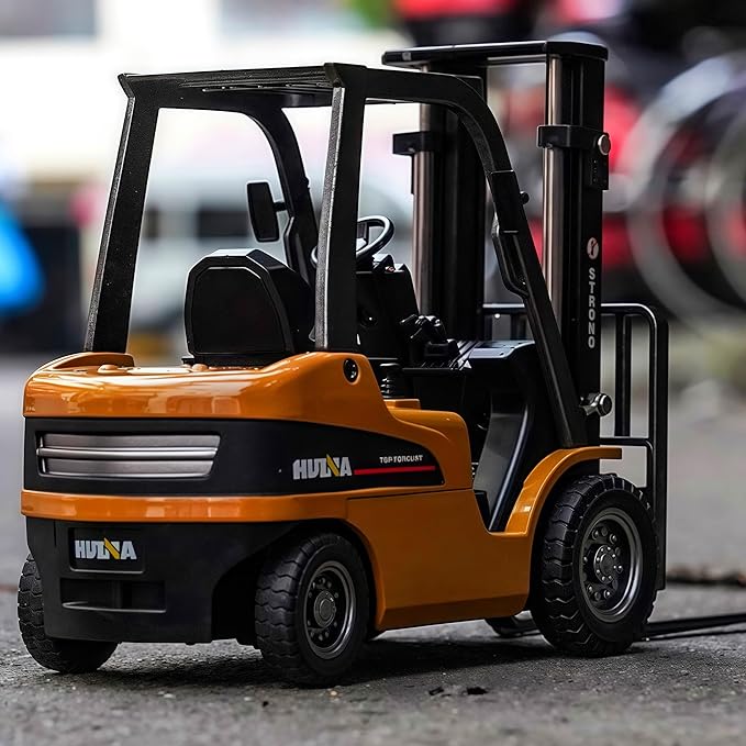 Gemini&Genius 1/50 Scale Diecast Forklift Truck Toys Engineering Vehicle Fork Truck Construction Alloy Warehouse Vehicle Models Toys for Kids