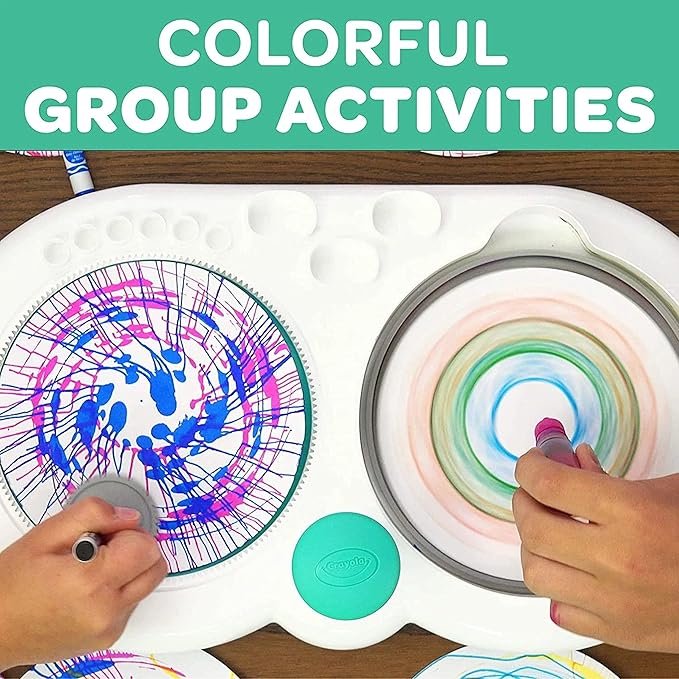 Crayola Spin & Spiral Art Station, DIY Crafts, Toys for Boys & Girls, Gift, Age 6, 7, 8, 9
