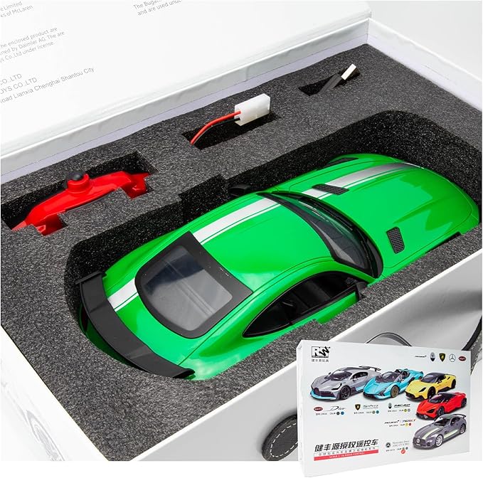 BDTCTK 1/16 Benz AMG GTR Large Size Remote Control Vehicle Cars with Lights Great Gift RC Car Toy for Boys & Girls(Green)