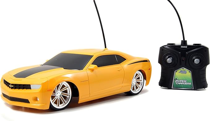 Jada Toys HyperChargers 2010 Chevy Camaro SS BTM Remote Controlled Vehicle (1:16), Yellow, Medium