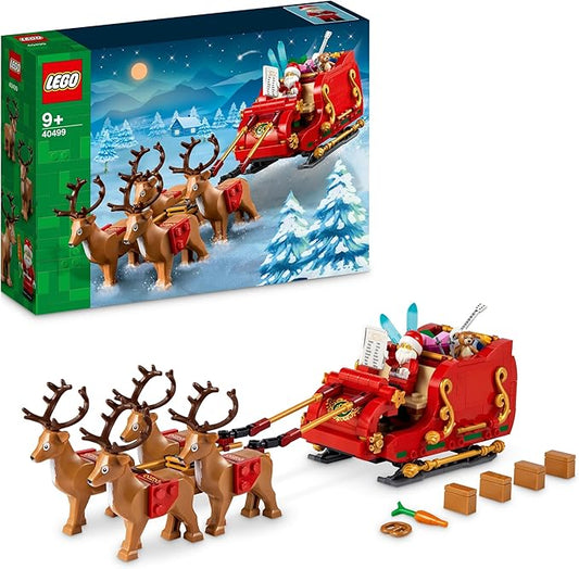 LEGO Santa's Sleigh - Building Toys for Kids, Boys & Girls, Ages 9+ - Indoor Christmas Decorations for Home W/Santa Claus Figurine & Reindeer - Gifts for Boys & Girls - 40499