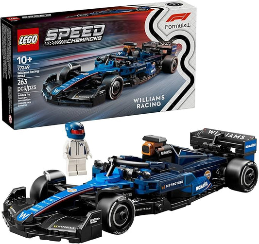 LEGO Speed Champions Williams Racing FW46 F1 Race Car Toy - Building Set for Kids, Boys & Girls, Ages 10+ - Toy Car for F1 Fans - Gift Idea for Birthday - 77249