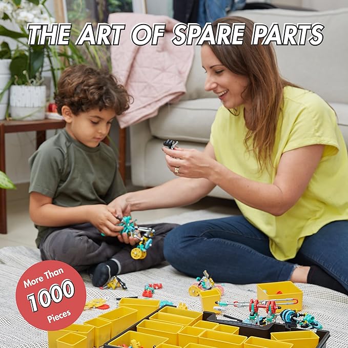 Family Kit – 1000+ PCS STEAM Building Toys for Kids Ages 6-9+, Educational Construction Set for Group Play & STEM Classroom, Creative Birthday Gift