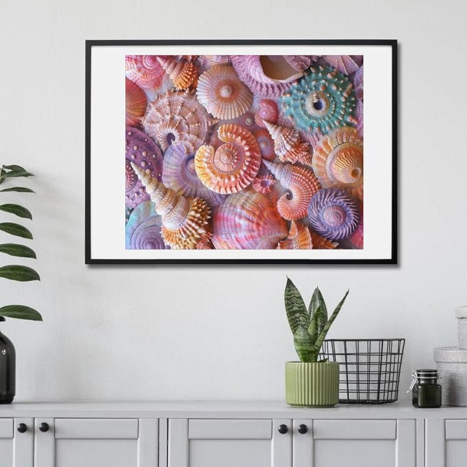 Wooden Puzzles for Adults, Sea Shell Wooden 200 Piece Puzzles for Adults,Unique Shaped Jigsaw Puzzles, Fun Challenge Brain Health Family Game Creative Gift for Friends 11.8 x 9.6in