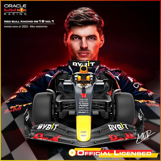 Licensed Red Bull F1 RB19 RC Car Building Kit 1/16 Scale Supercar Assembly Set with Remote Controller, Licensed Model, 55 Pieces, STEM Kits for Kids and Adults, Ages 8+ (RedBull RB19)