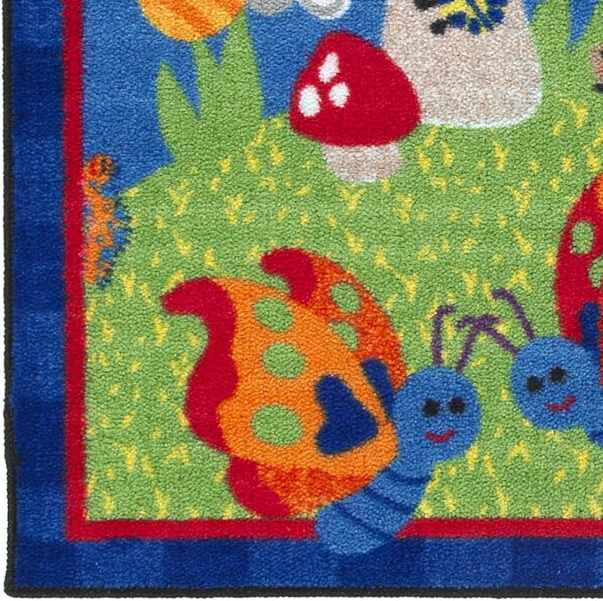 Flagship Carpets Kids and Baby Non Slip Area Rug for Home Learning or Classroom Carpet, Playroom or Kids Bedroom Mat, 3' x 5', Cutie Bugs