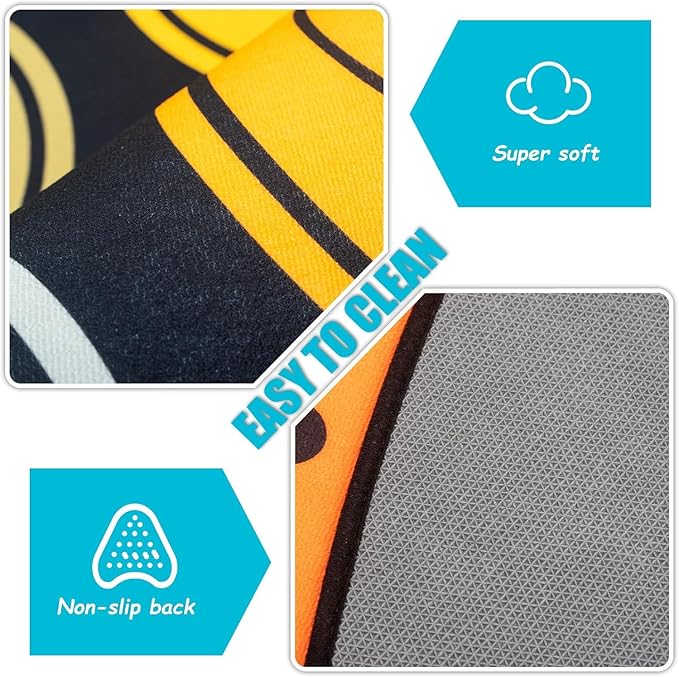 ABC Alphabet Rug for Kids, Classroom Playmat 6ft Non-Slip Circle Rugs for playroom, Round Area Rug for Elementary Classroom, Play Carpet for Boys Girls Bedrooms Playroom,Nursery Rugs