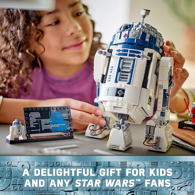 LEGO Star Wars R2-D2 Building Toy Set - Play or Display Star Wars Toy for Boys & Girls, Ages 10+ - Gift Ideas for Kids & Fans - Includes 25th Anniversary Darth Malak Minifigure - 75379