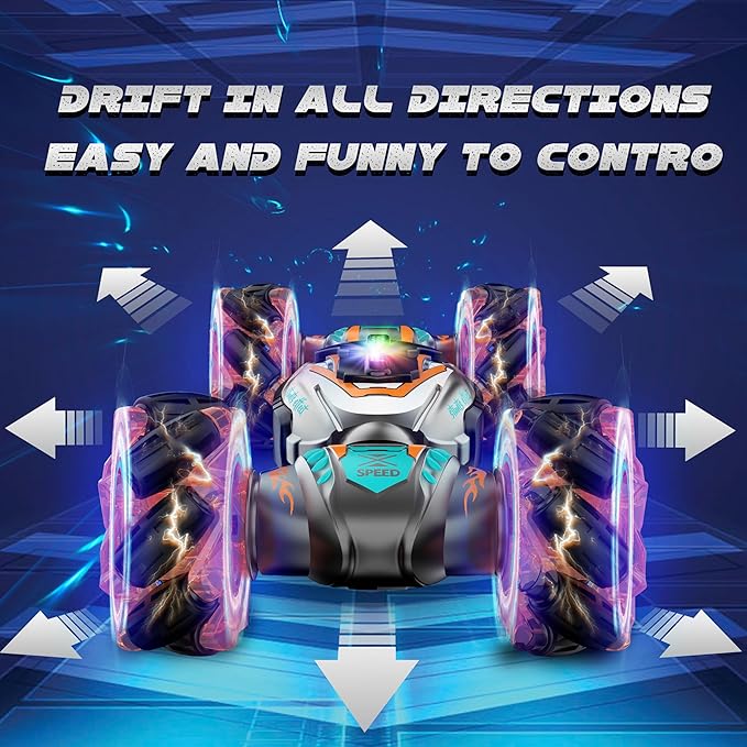 Remote Control Car, Gesture Sensing RC Stunt Car, 4 WD Transform Off Road for Rotating, 2.4Ghz Hand Controlled Remote Control Twister Cars, RC Cars for Kids Boys Girls Toy Gift Age 6 7 8 9 10 11 12 yr