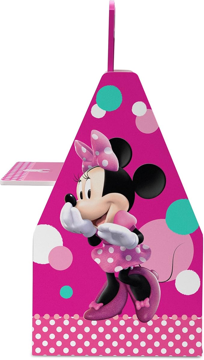 Delta Children Deluxe Kids Art Table | Easel, Desk, Stool, Toy Organizer, Disney Minnie Mouse