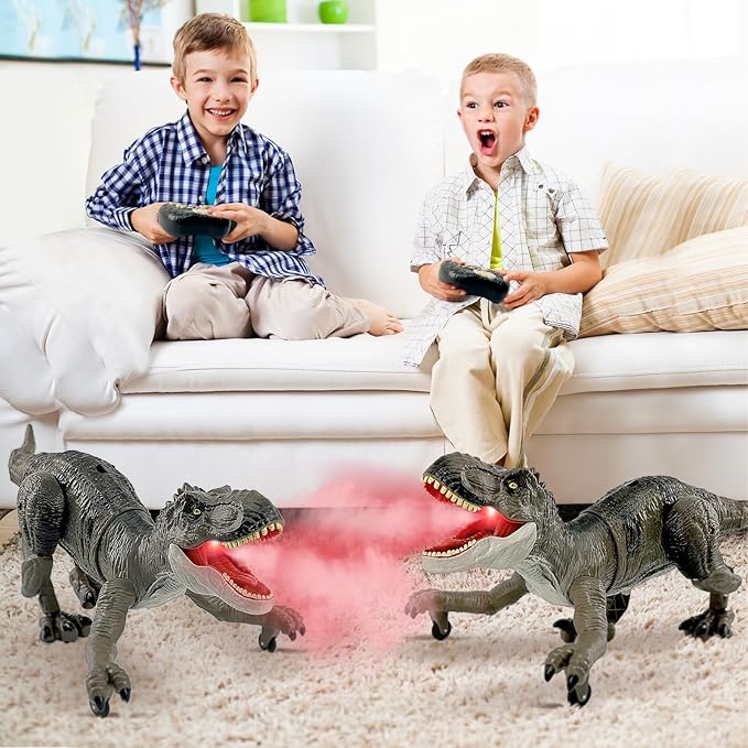 Remote Control Dinosaur for Boys 4-7,Robot Dinosaur Toys for Kids 5-7, rc Dinosaur with Realistic Legs & Spray Stream,t rex Toys for Kids 3 5 7 Year Old boy Birthday Gift