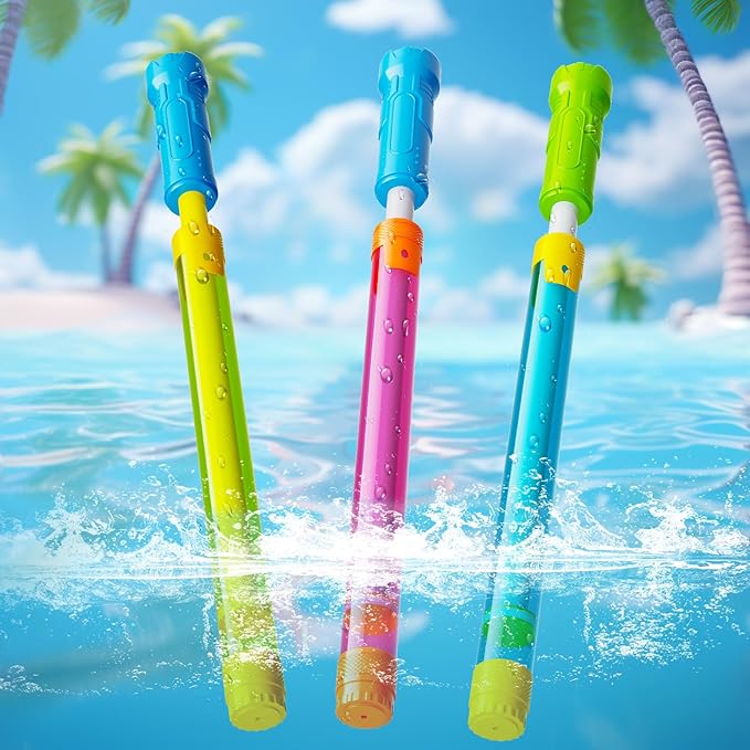Water Gun Squirt Toys for Kids Adults: Pool Water Blaster Guns for Kids Age 3-4-5-8-12 Bulk - Fun Squirt Gun Toy for Swimming Beach Summer Outdoor Outside Party Games（3 Pack）