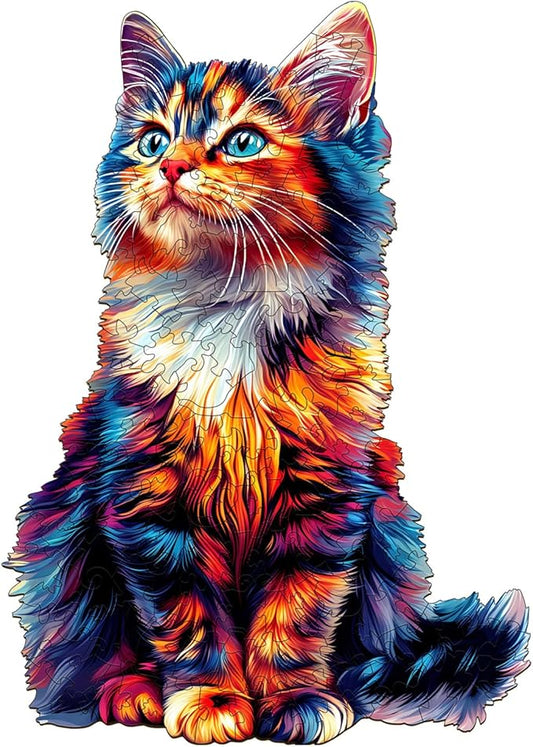 Wooden Puzzles for Adults, Wooden Jigsaw Puzzles for Adults Kids, Colorful Dragon-Li-1 Unique Shaped Wood Puzzles Adult, Creative Birthday Gifts for Friends Family Game (8.5 * 6in 80pcs)