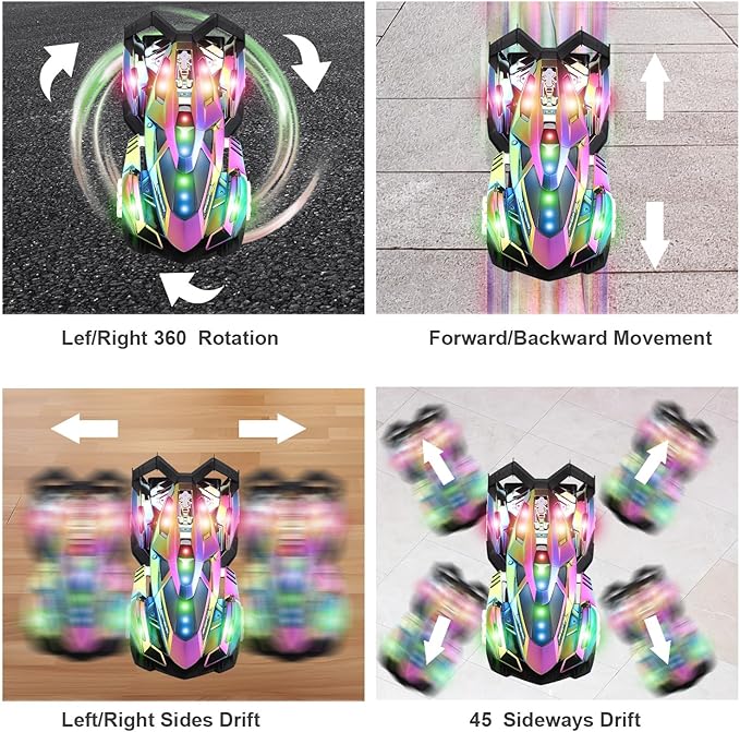 Lambo Remote Control Car for Boys 4-7,1:12 RC Car for Boys 8-12 with 360° Rotating, Lights, Music and Spray, 10-12km/h Colourful Lambo Racing Toys Gift for Kids Birthday.