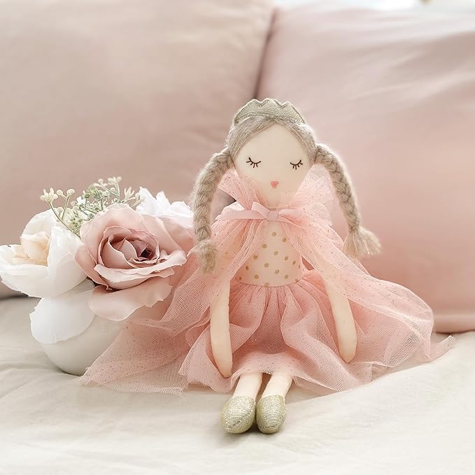 MON AMI Princess Madeline Stuffed Doll - 15”, Plush Doll for Girls, Use as Toy or Room Decor, for Kids of All Ages