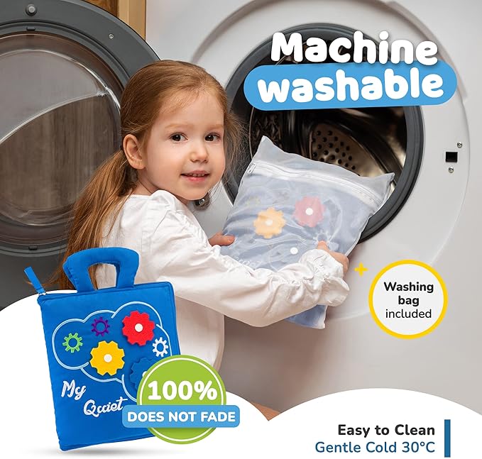 deMoca Busy Book for Toddlers 1-3 - Airplane Toys for Toddlers 1-3, My Quiet Book Montessori Toys for 1 Year Old with Kids Plane Activities, Activity Busy Board, Gift for Boys & Girls