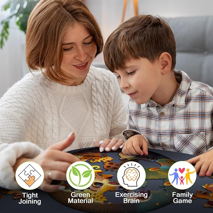 Easter Gifts for Kids Girls Boys, Easter Basket Stuffers, Wooden Jigsaw Puzzles for Kids Ages 4-6, 50 Piece Unique Shape Animal Theme Puzzle - Preschool Learning Educational Toys for Kid 3+ (Leopard)