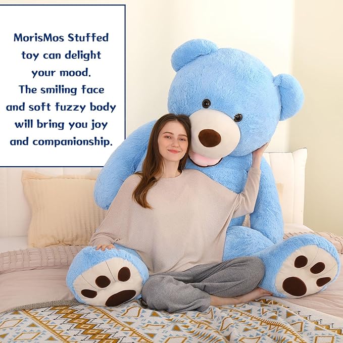 MorisMos Giant Teddy Bear Plush 6 Feet, Large Big Teddy Bears Stuffed Animals for Girlfriend Boyfriend, 6 Foot Huge Bear Gifts, Baby Shower, Birthday
