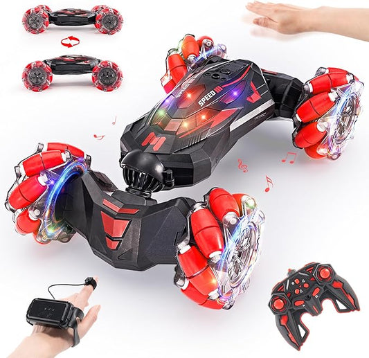 Gesture Sensing RC Stunt Car,Remote Control Car Toys for Ages 5-13,Drift Cars with Lights Music,4WD 360° Spins All Terrains Kids Toys RC Cars, 5-12 Best Birthday Gift for Kids