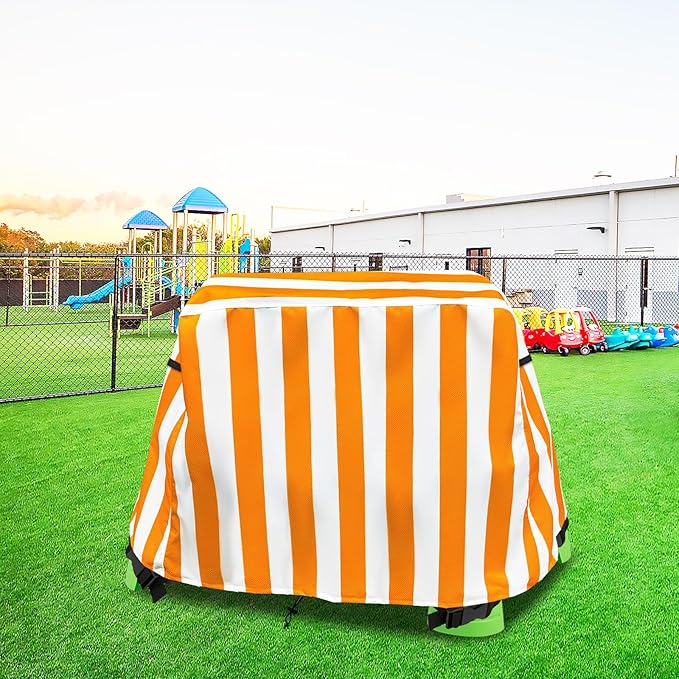 AIckwang Kids Water Table Cover, Compatible With Step2 Rain Showers Splash Pond Water Table,Outdoor Waterproof Dustproof Anti-UV Kids Water Play Table Cover,orange,Cover Only.