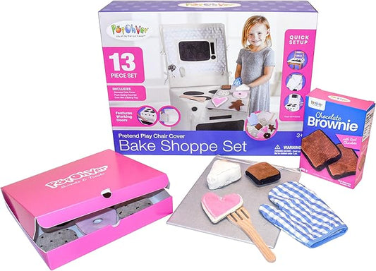 Bake Shoppe Playset -15 Pieces Pretend Play Fabric Kitchen Stove Set - Includes Plush Pretend Food Baked Goods & Accessories - Perfect for Imaginative Role Play for Girls & Boys Ages 3+