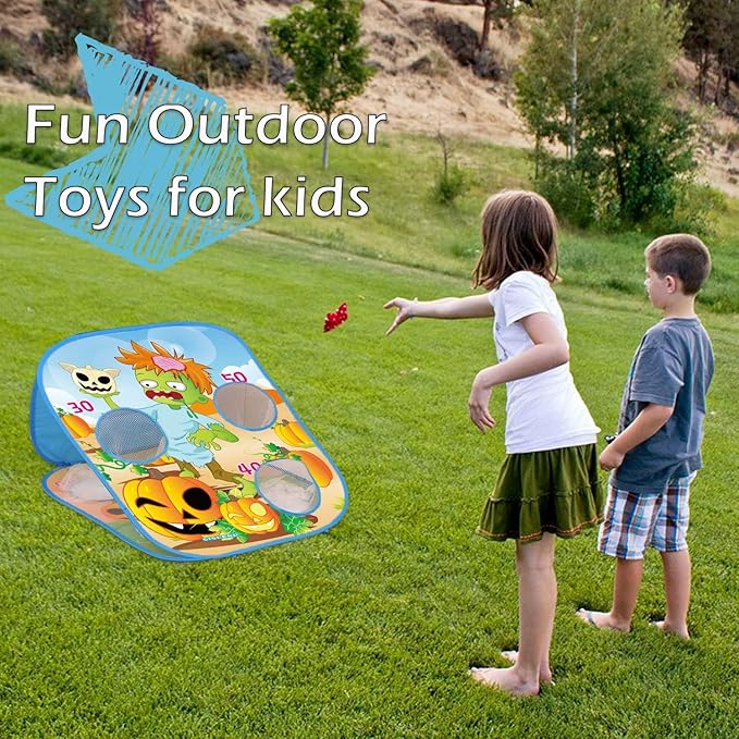 5-in-1 Bean Bag Toss Game for Kids, Animal Corn Hole Outdoor Toy for Toddler, Outside Yard Party Lawn Backyard Games Birthday Gift for Boy Girl Age 3 4 5 6 7 8