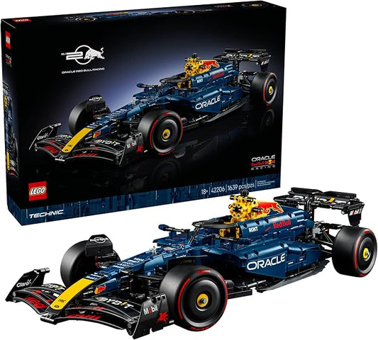 LEGO Technic Oracle Red Bull Racing RB20 F1 Race Car Model Kits - Building Set for Adults, Ages 18+ with Realistic Features - Gift for Fathers Day - 42206