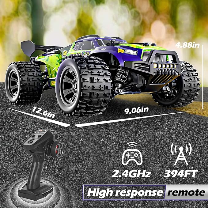 1/18 Scale RC Cars for Adults,Max 50mph Electric Off-Road RC Truck,Waterproof Electric High Speed RC Car 4X4 Remote Control Car,All Terrain RC Vehicle for Snow,Sand, Beach&Rocky Surfaces