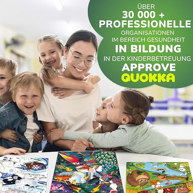 QUOKKA Puzzles for Kids Ages 4-6 - Set of 4x60 Jigsaw Puzzles for Toddlers 3-5 - Polar, Birds, Animals Toys for Children 6-8 yo - Gift Educational Game for Boys & Girls