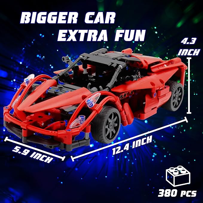WISEPLAY Stem Projects for Kids Ages 8-12 Year - 380PCS RC Car Kits to Build - STEM Building Toys for Boys Age 8-12 - Model Car Kits to Build for Kids 9-12 - Great Building RC Gift for Your