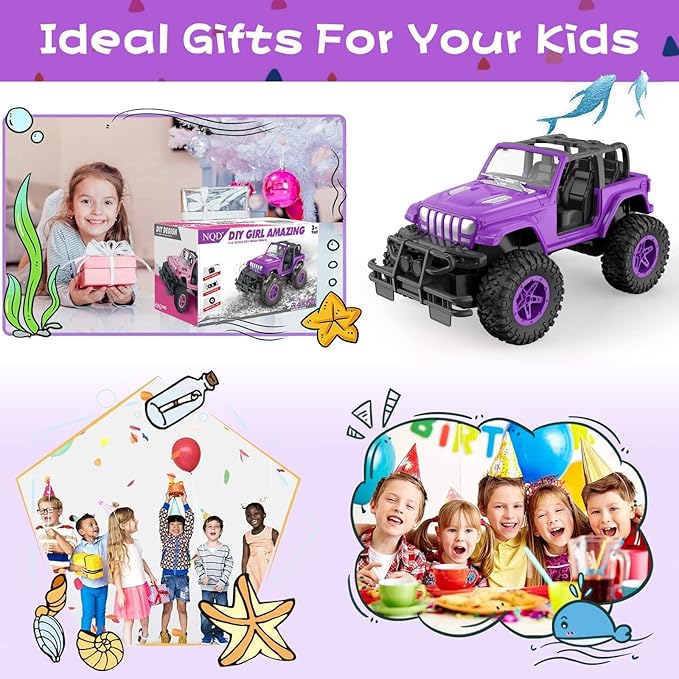NQD RC Cars 1:16 Scale Remote Control Jeep Car 80 Min Playtime 2.4Ghz Off-Road RC Trucks for for Toddlers Girls Kids Teens