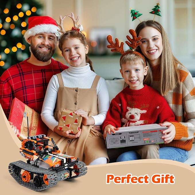 Building Toys STEM Robot Kit for Kids Ages 8-12, Remote Control Erector Sets Engineering Robotics Kits, Educational Birthday for Boys & Girls 5-7 9 10 11 13 14+ Year Old