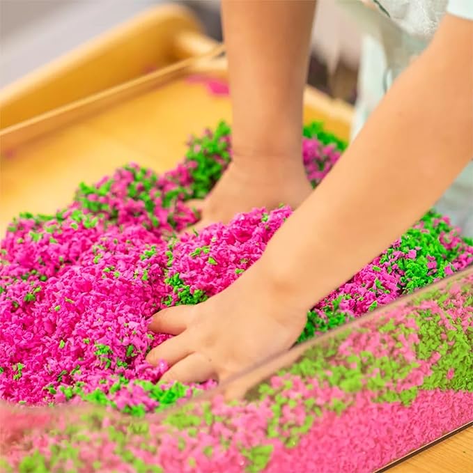 Educational Insights Pluffle 4-Pack - Sensory Bin Foam Set, No Mess Alternative to Sand Toys & Slime for Toddlers, Fun Sensory Table Filler for Home or Classroom, Gift for Kids Ages 3+