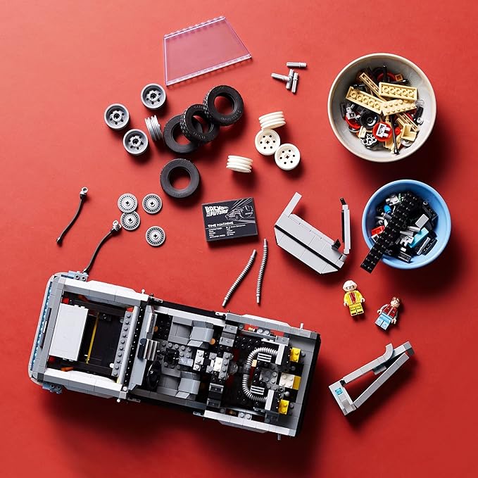 LEGO Icons Back to The Future Time Machine 10300, Model Car Building Kit Based on The Delorean from The Iconic Movie, Perfect Build for Teens and Adults Who Love to Create