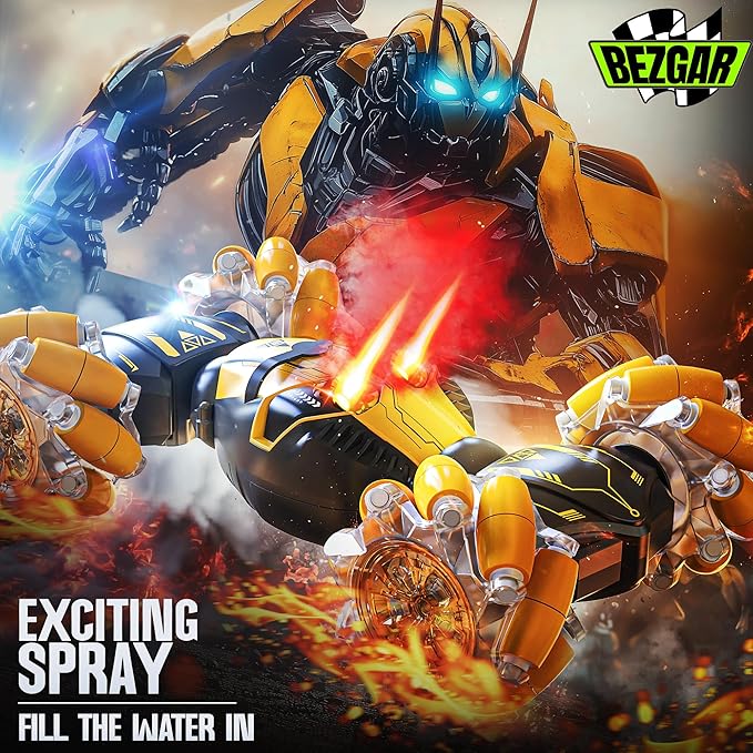 BEZGAR Gesture Sensing RC Stunt Car, Monster Truck Toys, Remote Control Monster Truck with Light, Transform Remote Control Car, Remote Control Hornet, Outdoor Toys for Kids, Rc Cars for Boys