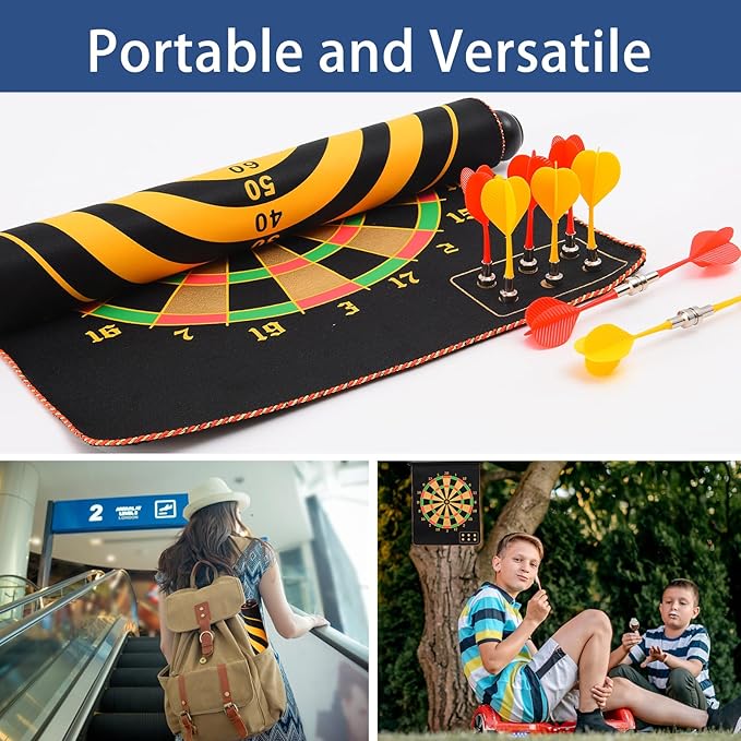 BATURU Magnetic Dart Board for Kids & Adults, 12 Magnetic Darts, Easter Basket Stuffers, Fun Indoor Game, Dart Board for Boys & Girls Ages 4-12, Teen Gifts