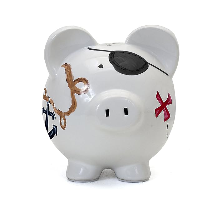 Child to Cherish Ceramic Piggy Bank for Boys, Pirate