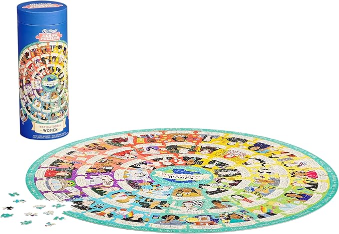 Ridley’s Inspirational Women Feminist Circular Jigsaw Puzzle, 1000-Piece Puzzle – Features 54 Inspirational Feminist Icons, Educational Jigsaw Puzzle for Women, Men and Kids – Makes a Great Gift Idea