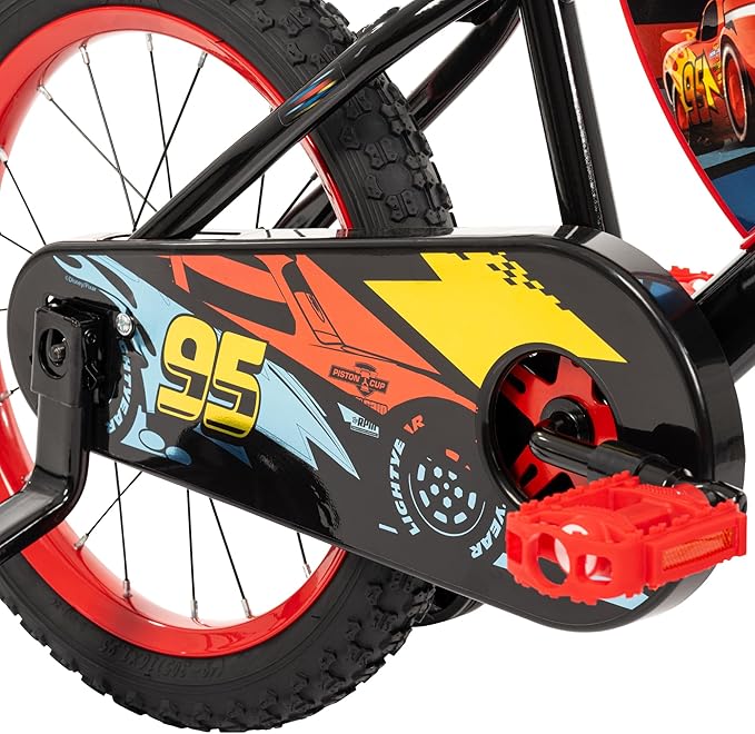 Huffy Disney and Marvel 12/16 Inch Boy's Bike for Kids, Multiple Color Options and Designs Available, Ideal for Ages 3+ Years Old, Removable Training Wheels, Adjustable Seat, Simple Coaster Brake