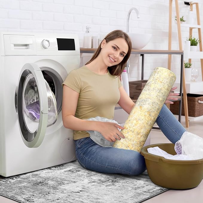 Entryway Rug 3x5 Bedroom Area Rug Washable Non Slip Abstract Boho Rugs for Indoor Entry, Kitchen, Classroom, Bathroom, Kids Girls Room, Office, College Dorm Small Carpet (Orange, Silver & Gray)