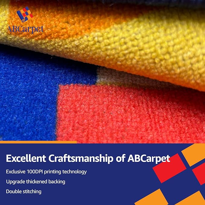 Educational Classroom Rug 6'5"x8'5" Blue Carpet with 16 Seats Reading Books Kids Playmat Non Slip Seating Rug for Elementary, Preschool, Nursery, Kids Room