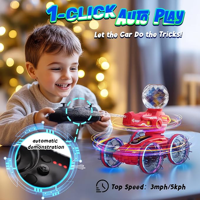 4-in-1 Remote Control Boat with Water Gun, Amphibious RC Cars for Kids, Water & Land RC Tank, Pool Toys for Boys and Girls, Summer Outdoor Play Toy for 3-12 Years Old Kids