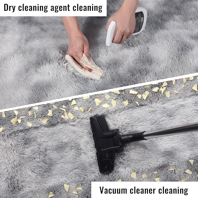 PAGISOFE 9x12 Area Rug Living Room, Machine Washable Light Grey Shaggy Rugs for Bedroom, Extra Large Indoor Gray Fluffy Nursery Carpet Boys Girls Dorm Pastel Rugs for Kids Room Home Decor Aesthetic