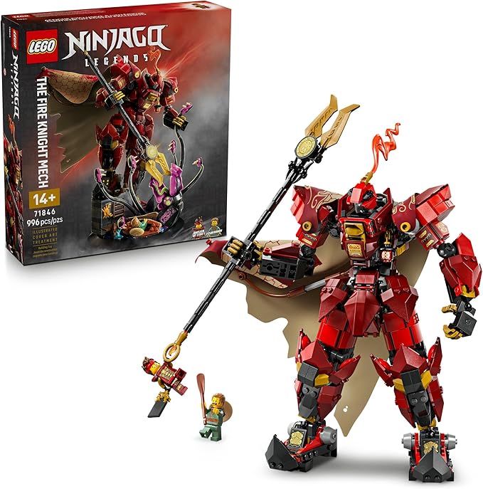 LEGO NINJAGO The Fire Knight Mech Building Set - Model Kit with Kai Minifigure from Legends Monstrosity - Teen Room Decor - Gift for Teenage Boys and Girls, Ages 14+ - 71846