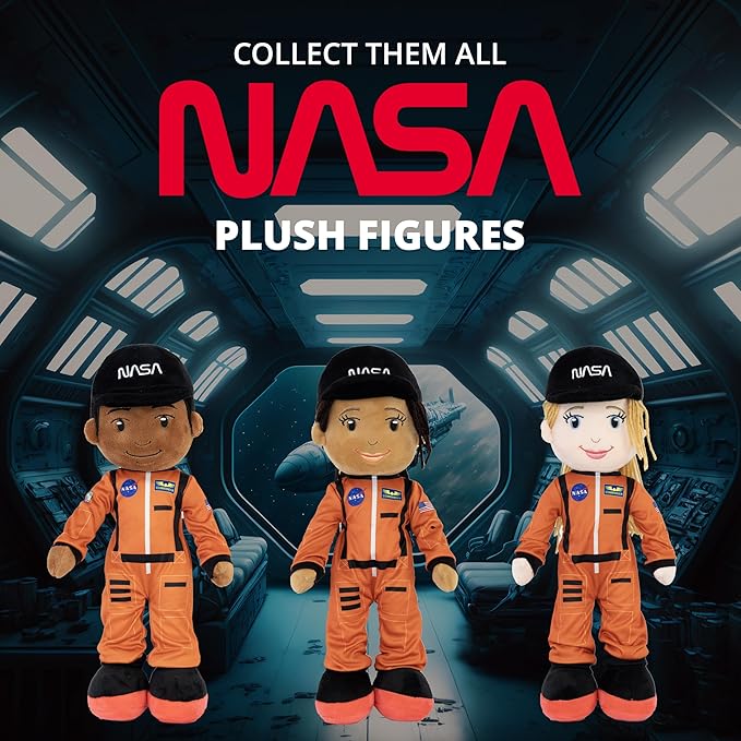 Playtime by Eimmie - 14” Julie NASA Doll - Soft Baby Doll - Plush Rag Dolls for 2 Year Old Girls & Boys, Toddler & Infants - Astronaut Plush Washable Doll - Astronaut Plush Toy - Astronaut Doll