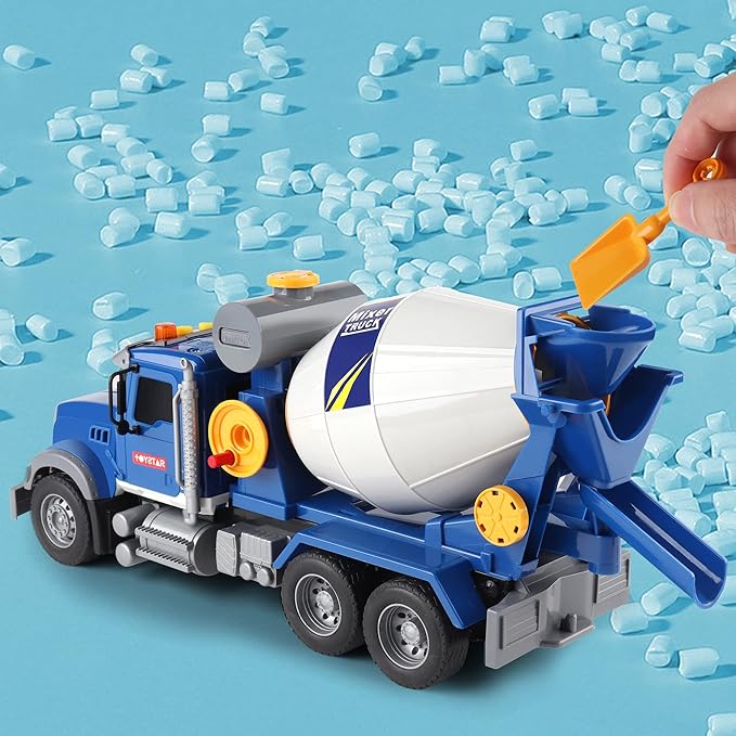 Dwi Dowellin Toddler Trucks Toys for Boys Age 1-3 3-5,Big Cement Mixer Truck with Lights and Sounds,Kids Boy Toys Christmas Birthday Gift Car